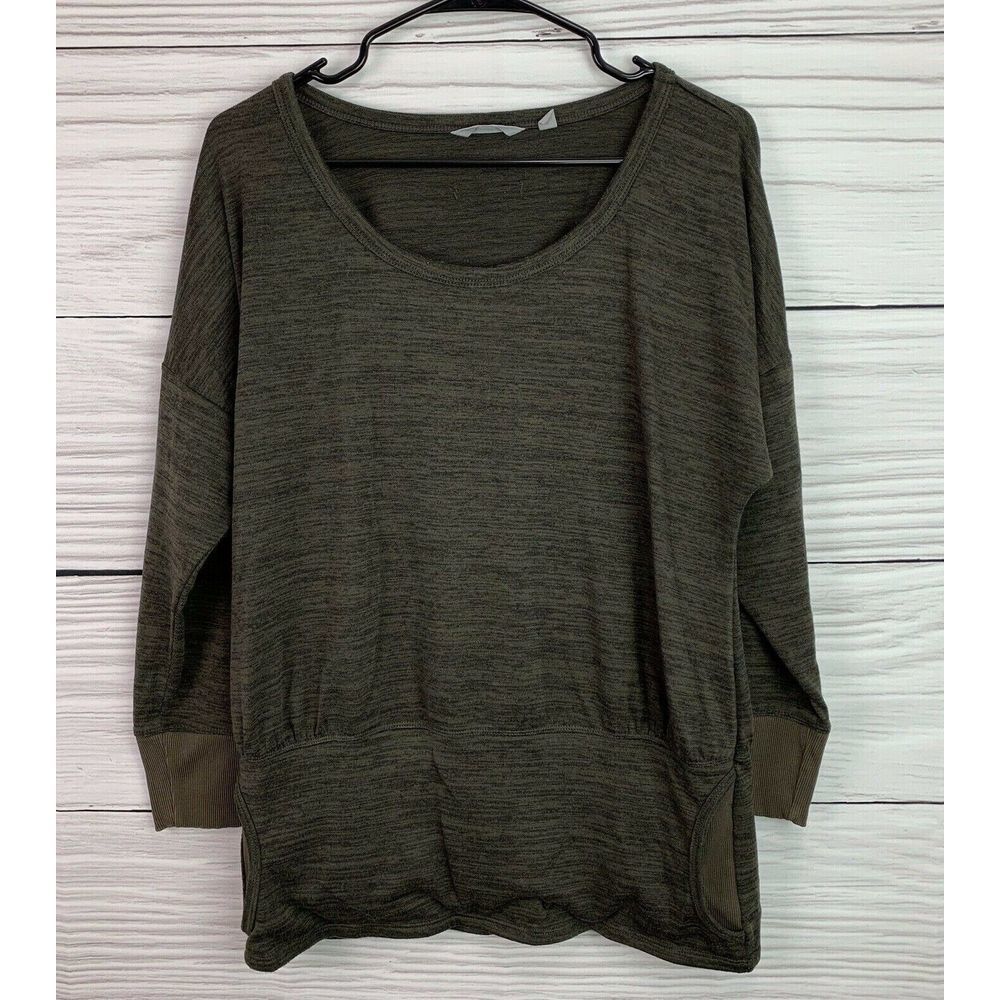 Athleta Pull Over Sweatshirt Brown Stretch M
